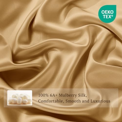 THXSILK 19 Momme Mulberry Silk Pillowcase Luxury Standard Twin Set