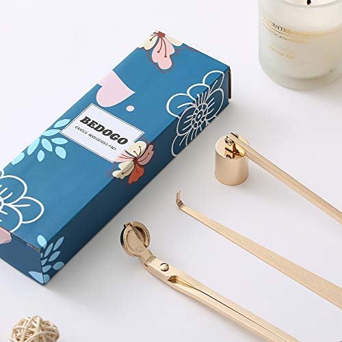 BEDOGO 3 in 1 Candle Tools Set - Gold