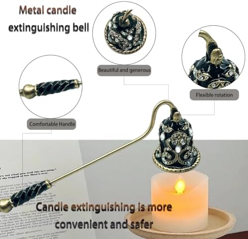 EPedic Candle Snuffer Metal Wick Extinguisher with Long Handle