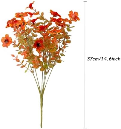 8pcs Fall Flowers Artificial Outdoor Decor Set