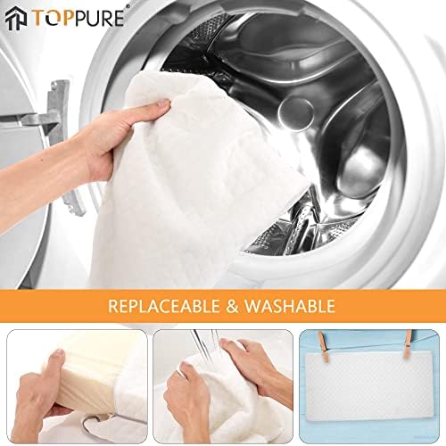 TOPPURE Cube Pillow Pillowcase 24x12x5 White