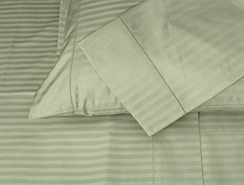 Threadmill Luxury King Size Pillowcases - Damask Striped 600TC 2 Piece Set