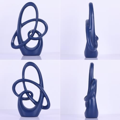 XIYOUQI Blue Abstract Resin Sculpture 11 Modern Home Decor