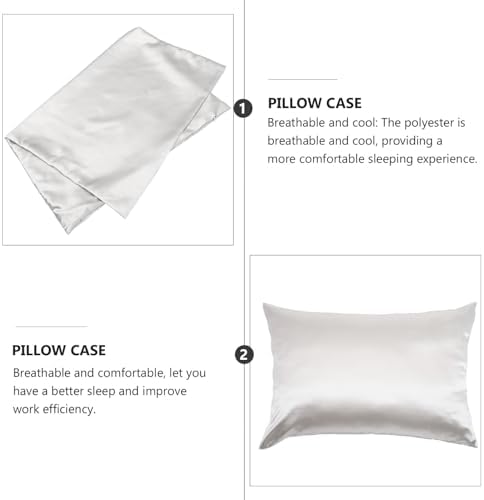 2pcs Cooling Pillow Covers Breathable Polyester Bed Pillowcase Decor