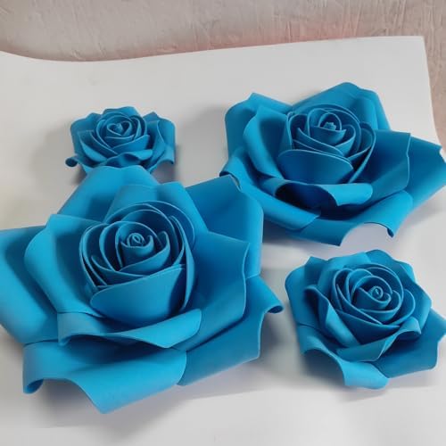 4 Bundles UV Resistant Artificial Flowers Blue