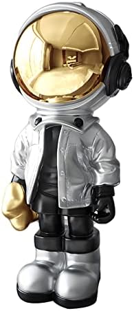 Dosker Silver Astronaut Statue Spaceman Figurine