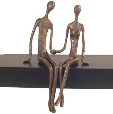 Danya B Sitting Couple Bronze Sculpture