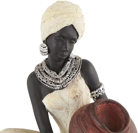 Deco 79 Polystone Woman Statue 6x6x10 Inch