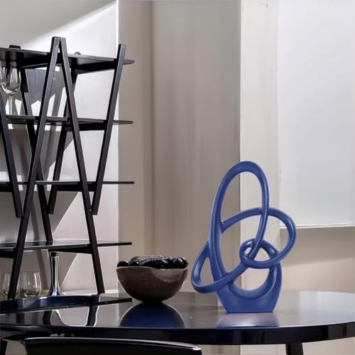 XIYOUQI Blue Abstract Resin Sculpture 11 Modern Home Decor