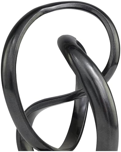 Deco 79 Abstract Sculpture Home Decor Statue Dark Gray 8x7x11