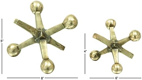 Deco 79 Gold Aluminum Jack Sculptures Set of 2