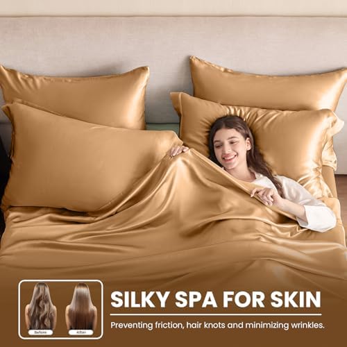 THXSILK 19 Momme Mulberry Silk Pillowcase Luxury Standard Twin Set