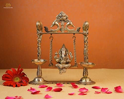 Brass Ganesh Statue 23 CM Jhoola Decorative Showpiece