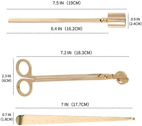 BEDOGO 3 in 1 Candle Tools Set - Gold