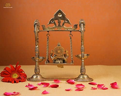 Brass Ganesh Statue 23 CM Jhoola Decorative Showpiece