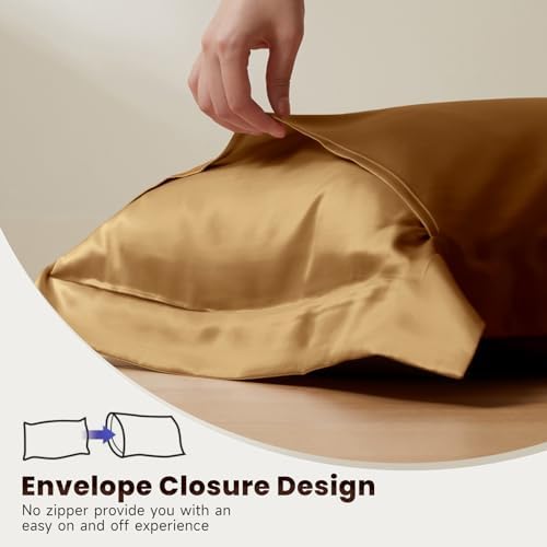 THXSILK 19 Momme Mulberry Silk Pillowcase Luxury Standard Twin Set
