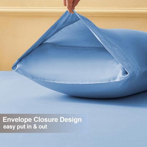 HCORA Bamboo Viscose Pillowcases Set of 2 - 600 Thread Count Cooling
