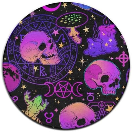 Witch Frogs Goth Moon Skull Mushroom Non-Slip Door Mat