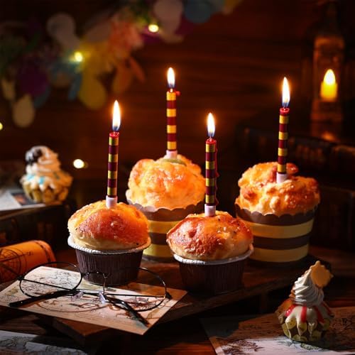 MTLEE Wizard Birthday Candles 12 Pcs Magic Party Decor