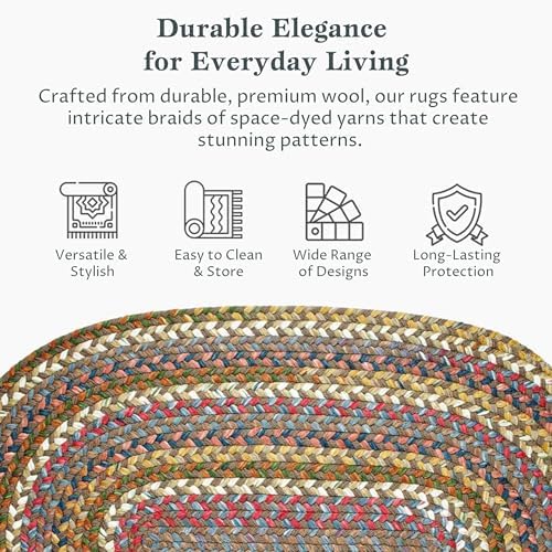 Rhody Rug Country Jewel CJ35 5 x 8 Oval Braided Floor Mat