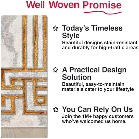 Well Woven Fairmont Collection Huntington Grey Rug