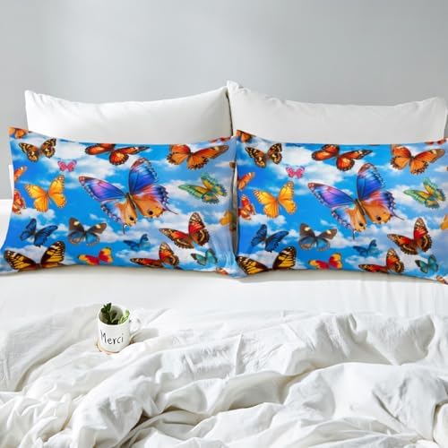 Butterfly Bed Sheet Set Dreamy Garden 3D Print
