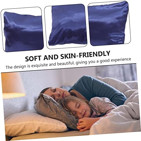 ABOOFAN 2Pcs Imitated Silk Pillowcases Black
