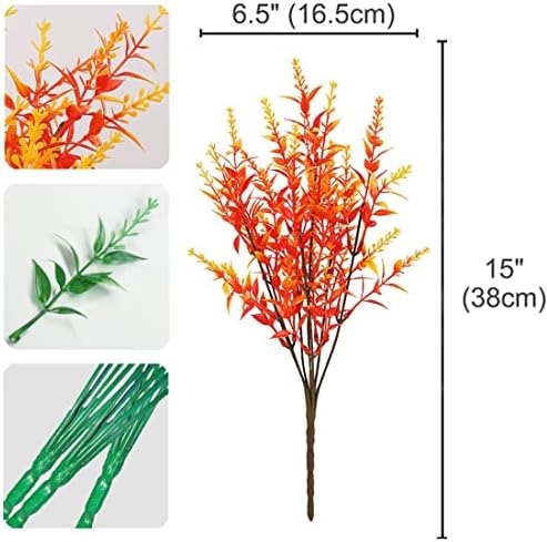 CYANLUX 24 Bundle Artificial Lavender Plants UV Resistant