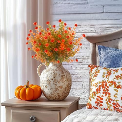TURNMEON 20 Bundles UV Resistant Fake Fall Flowers 1
