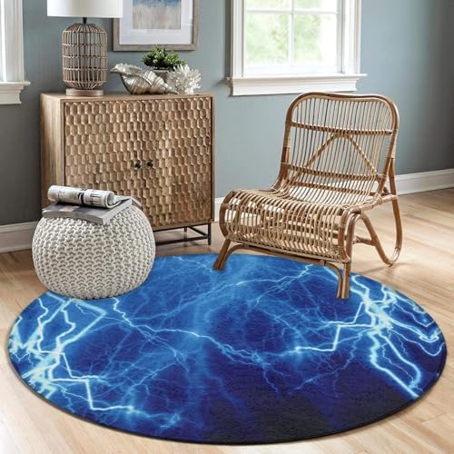 Meaudiwes Comfort Flannel Round Rug Non-Slip