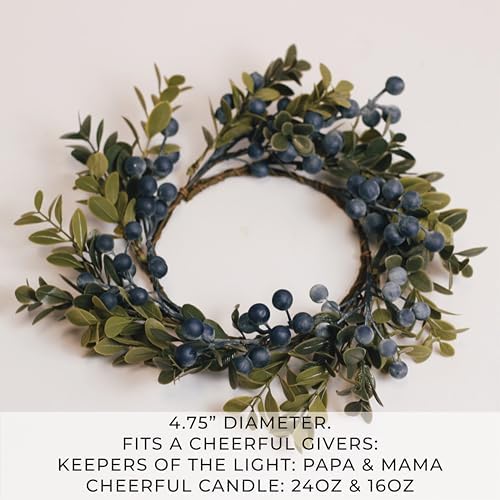 Small Wreath Candle Ring Artificial Flower Decor