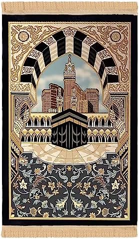 PURFUN Thick Padded Muslim Prayer Rug with Tassels
