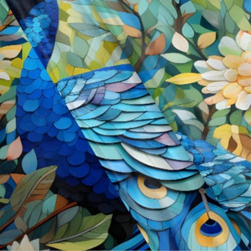 GzLeyigou Peacock Satin Pillowcase 20x30in Queen Size