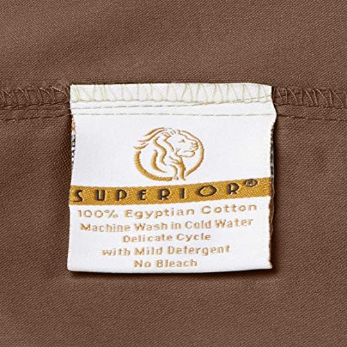 Superior 100 Egyptian Cotton Pillowcase Set Chocolate