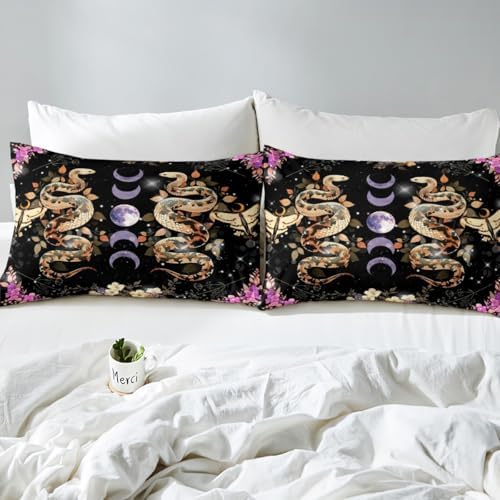 Gothic Snake Moth Fitted Sheet Set Twin Size