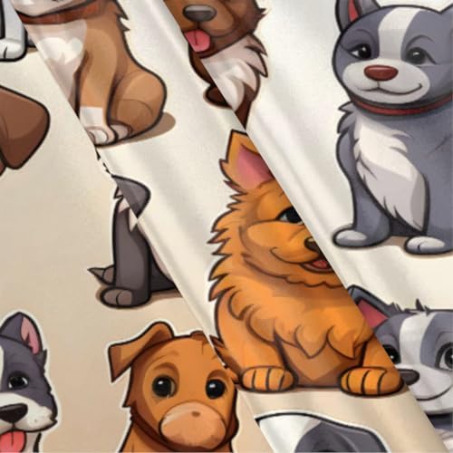 GzLeyigou Doodle Dogs Satin Pillowcase - 20x30inch Queen Size