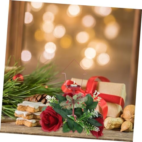 GRIRIW Simulated Candle Ring Wreath Decor