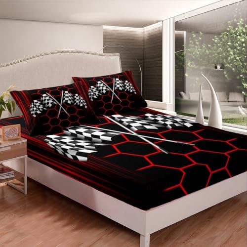 Extreme Sports Fitted Sheet Queen Size with Pillow Case