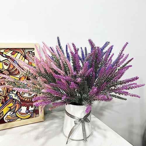 Muzlee Artificial Lavender Flowers 9 Bundles for Decor