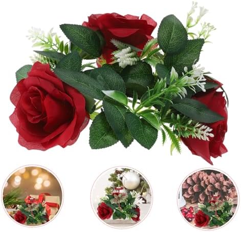GRIRIW Simulated Candle Ring Wreath Decor