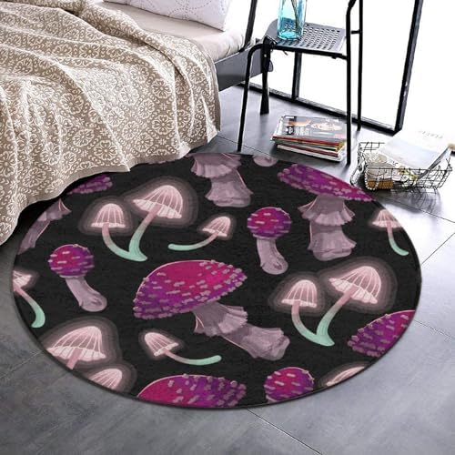 Meaudiwes Comfort Flannel Round Carpet