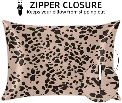 Leopard Texture Satin Pillowcase King Size 20x40inch
