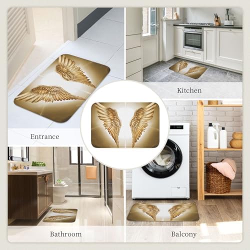 ESASAM Angel Wing Crystal Velvet Floor Mat 40x60 Non Slip