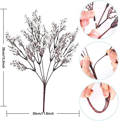Niuniufine 4Bundles Babys Breath Artificial Flowers for Wedding Decor