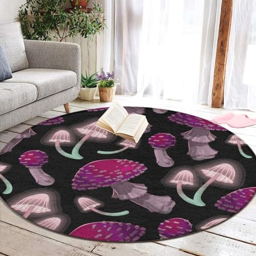 Meaudiwes Comfort Flannel Round Carpet