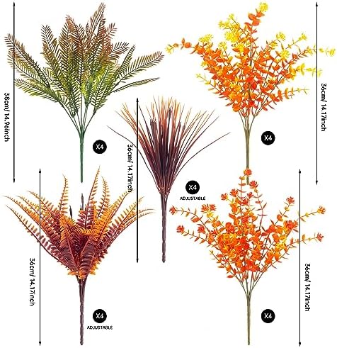 20 Bundles Artificial Fall Flowers for Thanksgiving Decor