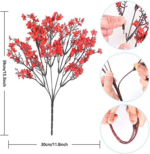 Niuniufine 4Bundles Babys Breath Artificial Flowers for Wedding Decor