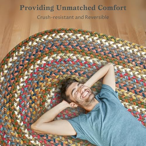 Rhody Rug Country Jewel CJ35 5 x 8 Oval Braided Floor Mat