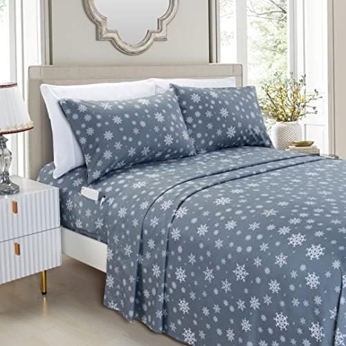 Elegant Comfort Luxury Soft Bed Sheets Holiday Pattern 4-Piece Set