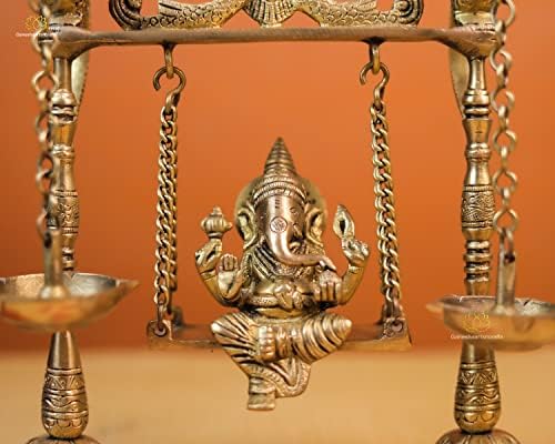 Brass Ganesh Statue 23 CM Jhoola Decorative Showpiece